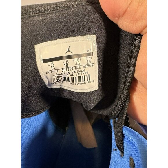 Nike Air Jordan 1 Mid Royal Paint Splatter 554724-048 Mens Size 11 - Picture 9 of 10